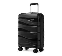 Kono Großer Check-in-Koffer 28 Zoll leichtes Polypropylen-Hartschalen-Gepäck mit TSA-Schloss und Spinner-Rollen (Schwarz)