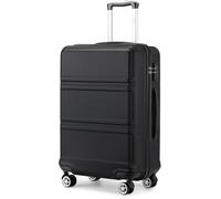 Kono Großer Koffer 28 Zoll Leichtes Gepäckstück aus ABS-Hartschale mit TSA-Kombinationsschloss und 4 Doppelrädern (28", Schwarz)