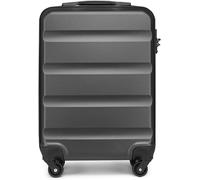 Kono Handgepäck Hartschale ABS Carry-on Koffer mit 4 Doppelrädern und Ziffern-Kombinationsschloss (Grau)
