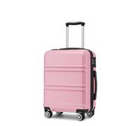 KONO Handgepäck Koffer 20 Zoll Leichter ABS+PC Hartschalenkoffer mit TSA-Schloss Reisekoffer mit 4 Rollen Kabinenkoffer 52×38×21cm, Pink