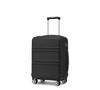 KONO Handgepäck Koffer 20 Zoll Leichter ABS+PC Hartschalenkoffer mit TSA-Schloss Reisekoffer mit 4 Rollen Kabinenkoffer 52×38×21cm, Schwarz