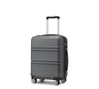 KONO Handgepäck Koffer 20 Zoll Leichter ABS+PC Hartschalenkoffer mit TSA-Schloss Reisekoffer mit 4 Rollen Kabinenkoffer 52×38×21cm, Grau