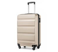 KONO Handgepäck Koffer & Trolley Klein Hartschalenkoffer aus ABS Reisekoffer mit 4 Rollen und TSA Schloss, 55x38x20cm, 35Liter, Gold