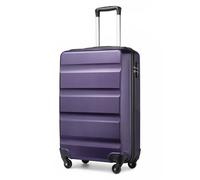 KONO Handgepäck Koffer & Trolley Klein Hartschalenkoffer aus ABS Reisekoffer mit 4 Rollen und TSA Schloss, 55x38x20cm, 35Liter, Violett