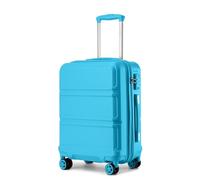 KONO Handgepäck Koffer Trolleys Leicht Hartschalenkoffer Reisekoffer mit 4 Rollen und TSA Schloss, 52x38x21cm, 36Liter, Zwillingsrollen Rollkoffer, ABS+PC Hartschale (Blau, M)