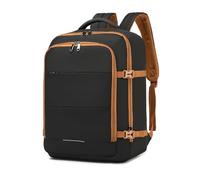 Kono Handgepäck-Rucksack für Untersitz, 45 x 36 x 20 cm, Handgepäcktasche, große Kapazität, Reise-Rucksack (schwarz/braun), schwarz/braun, Handgepäck-Rucksack unter dem Sitz(Schwarz/Braun)