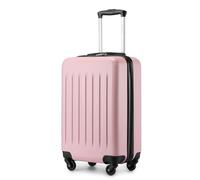 Kono Hartschale Koffer Trolley Rollkoffer Handgepäck Koffer Zwillingsrollen ABS Handgepäck Bordgepäck 4 Rollen, 55cm 20 Zoll(Pink)