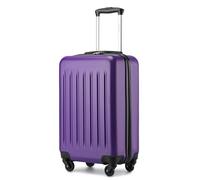 KONO Hartschale Koffer Trolley Rollkoffer Handgepäck Koffer Zwillingsrollen ABS Handgepäck Bordgepäck 4 Rollen, 55cm 20 Zoll(Violett)