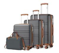 KONO Hartschalekoffer Set 4 Teilig mit Ryanair Reisetasche 40x30x20cm