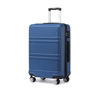 KONO Hartschalenkoffer Groß Leicht Koffer Trolley Reisekoffer mit 4 Rollen und TSA Schloss, 75x48x30cm, 97.3Liter, Zwillingsrollen Rollkoffer, ABS+PC Hartschale (Dunkelblau, XL)