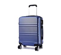 KONO Hartschalenkoffer Set 3 Teilig Kofferset Leicht Koffer Trolleys Gepäcksets, Zwillingsrollen ABS Reisekoffer mit TSA Schloss, Rollkoffer Set 55cm/65cm/74cm (Dunkelblau, M/L/XL)