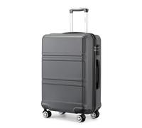 KONO Koffer Groß Leicht Hartschalenkoffer Trolley Reisekoffer mit 4 Rollen und TSA Schloss, 74x48x30cm, 94Liter, Zwillingsrollen Rollkoffer, ABS Hartschale (Grau, XL)