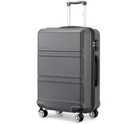 KONO Koffer Großer 28 Zoll Leicht ABS+PC Hartschalenkoffer XL mit TSA-Schloss Reisekoffer mit 4 Rollen Rollkoffer 75×48×30cm, Grau