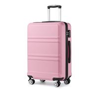 KONO Koffer Großer 28 Zoll Leicht ABS+PC Hartschalenkoffer XL mit TSA-Schloss Reisekoffer mit 4 Rollen Rollkoffer 75×48×30cm, Pink