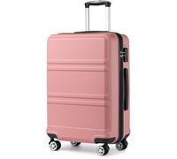 KONO Koffer Großer 28 Zoll Leicht ABS+PC Hartschalenkoffer XL mit TSA-Schloss Reisekoffer mit 4 Rollen Rollkoffer 75×48×30cm, Nude
