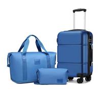 Kono Koffer, Handgepäck, Hartschale, Kabinengepäck, ABS, leichte Reisetasche mit Zahlenschloss, marineblau / schwarz, 20 inch Luggage Set, Handgepäck, Hartschale, Kabinengepäck, ABS, leichte