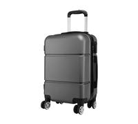 KONO Koffer Handgepäckkoffer Rollen-Hartschalenkoffer 55x38x22cm 33 Liter Leichtes ABS-Material Grau/Schwarz 20 Zoll