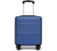 KONO Koffer Klein 16 Zoll Leicht ABS+PC Hartschalenkoffer mit Zahlenschloss Reisekoffer mit 4 Rollen Handgepäck für Ryanair und easyJet 45x35x20cm, Dunkelblau