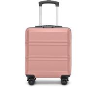 KONO Koffer Klein 16 Zoll Leicht ABS+PC Hartschalenkoffer mit Zahlenschloss Reisekoffer mit 4 Rollen Handgepäck für Ryanair und easyJet 45x35x20cm, Nude