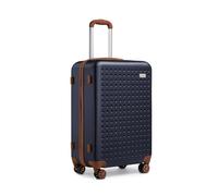 KONO Koffer Trolley Groß Hartschalenkoffer Reisekoffer von ABS Hartschalen Handgepäck mit 4 Spinner-Rollen TSA Schloss,76x50x31 Blau