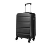KONO Kofferset 3 Teilig Hartschale Reisekoffer ABS Leicht Trolley Rollkoffer Hartschalenkoffer Set - Klein Mittelgroß und Groß, Schwarz