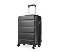 KONO Kofferset 3 Teilig Hartschale Reisekoffer ABS Leicht Trolley Rollkoffer Hartschalenkoffer Set - Klein Mittelgroß und Groß, Grau