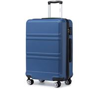 KONO Moderner Kabinentrolley aus leichtem ABS-Hartschalengehäuse, Trolley-Reisekoffer mit TSA-Zahlenschloss und 4 Rollen, Kabinenkoffer, 2 Jahre Garantie, langlebig (20 Zoll, Navy)