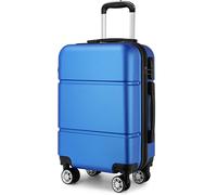 KONO Reisekoffer Handgepäck Koffer mit Rollen Hartschale Trolley 55x38x22cm 33 Liter Leichtgewicht ABS Marine/Schwarz 20 Zoll