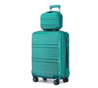 KONO Reisekoffer Set Gepäcksets 2 Teilig Kofferset, 74cm Groß Trolley Koffer mit Beautycase Kosmetikkoffe (74cm Koffer Größe XL+Kosmetikkoffer, Türkis)