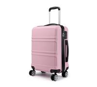 KONO Trolley Handgepäck Koffer Hartschale Leicht 55cm Reisekoffer mit 4 Rollen und TSA Schloss, 55x40x22cm, 39Liter, Zwillingsrollen Rollkoffer, ABS Hartschale (Pink, M)