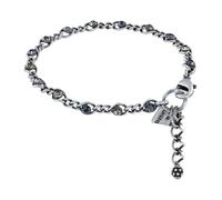 Konplott: Armband Magic Fireball mini grey/white, feines Gliederarmband mit kleinen runden Kristallen in grau und weiß, für Damen/Frauen