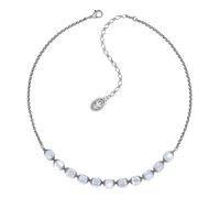 Konplott: Collier Crystal Snake, modernes Collier mit geschliffenen Kristallkugeln, für Damen/Frauen (weiß)