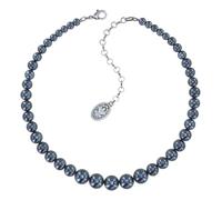 Konplott: Collier Spikes and Pearls, klassische Cream-Pearl-Kette, für Damen/Frauen (dunkelgrau)