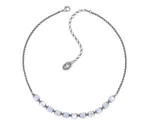 konplott - Halskette - Crystal Snake blau/weiß