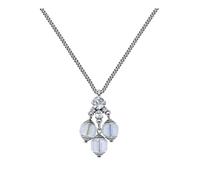 Konplott: Kette/Anhänger Crystal Snake, moderner dreifacher Kristallkugel-Anhänger inklusive Kette, für Damen/Frauen (weiß)
