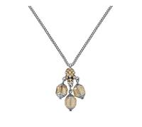 Konplott: Kette/Anhänger Crystal Snake, moderner dreifacher Kristallkugel-Anhänger inklusive Kette, für Damen/Frauen (beige)