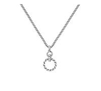 Konplott: Kette/Anhänger Rings & Rhythm small, kleiner runder Kordel-Kreisanhänger mit Kristallsteinen, für Damen/Frauen (silber)