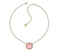 Konplott - KONPLOT Halskette 70s Circle pink antik Messing