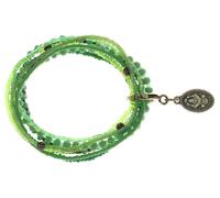 Konplott - KONPLOTT Armband elastic Petit Glamour d´Afrique green antik Messing