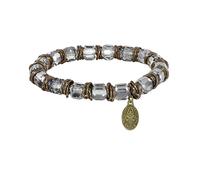 Konplott - KONPLOTT Armband elastisch Festival grau antik Messing