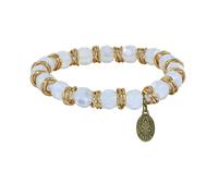 Konplott - KONPLOTT Armband elastisch Festival weiÃŸ antik Messing