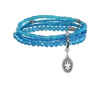 Konplott - KONPLOTT Armband Petit Glamour d´Afrique antik Silber hellblau