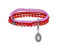 Konplott - KONPLOTT Armband Petit Glamour d´Afrique antik Silber pink orange