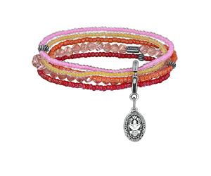 Konplott - KONPLOTT Armband Petit Glamour d´Afrique antik Silber pink orange