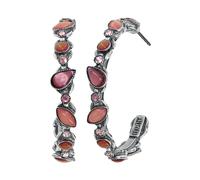 Konplott - KONPLOTT Creolen Ohrstecker Little Colour Dance antik Silber Pink 45mm