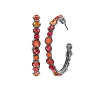 Konplott - KONPLOTT Creolen Water Cascade Koralle Orange antik Silber