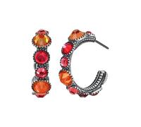 Konplott - KONPLOTT Creolen Water Cascade Koralle Orange antik Silber