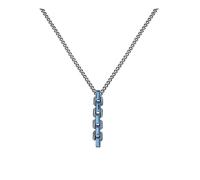 Konplott - KONPLOTT Halskette mit Anhänger Industrial Snake antik Silber blau