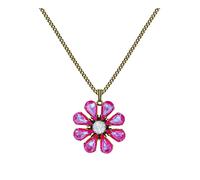 Konplott - KONPLOTT Halskette Twisted Blossom - Pinkes Blüten-Design, 38+8 cm