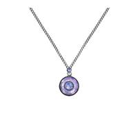 Konplott - KONPLOTT Kette mit Anhänger Donutissima Lila antik Silber necklace Halskette